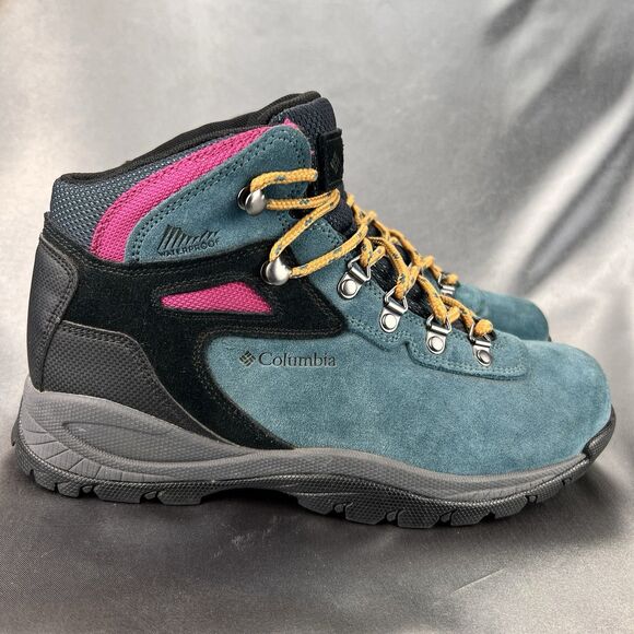 Columbia Newton Ridge Women’s 9.5 Hiking Boots Waterproof Teal Pink BL4552-343 - Picture 3 of 17